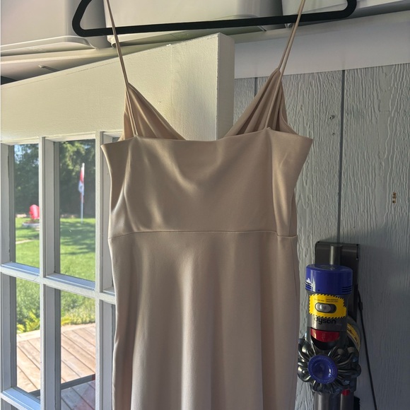 Stunning Champaign Long Satin Dress 🌟 - Picture 4 of 5